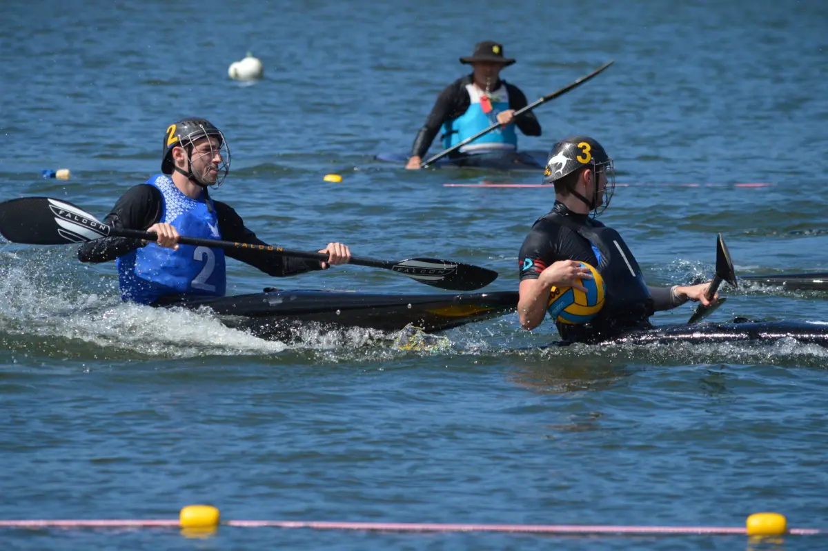 Canoe polo players